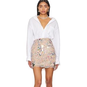 Milly Kristina Sequin Skirt in Confetti